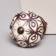 Cream Brown Floral Etched Ceramic Dresser Knob Online