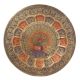 Handpainted Brass Peacock Plate
