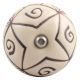 Cream Base Brown Etched Ceramic Wine Stopper