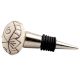 Cream Base Brown Etched Ceramic Wine Stopper
