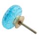 Royal Blue Big Daisy Glass Cabinet Knob