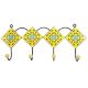Yellow Turquoise Floral Tiles Hooks