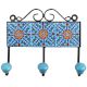 Turquoise Yellow Floral Tiles Hook