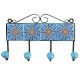 Turquoise Yellow Floral Tiles Hook