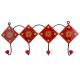 Red Yellow Floral Tiles Hooks
