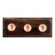 Orange Fish Flat Ceramic Wooden Hooks