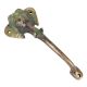 Brass Elephant Trunk Door Handle with Patina