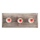 Red Star Fish Flat Ceramic Wooden Hooks