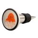 Orange Sea Fish Flat Ceramic Wine Stopper
