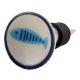 Turquoise Fish Flat Ceramic Wine Stopper