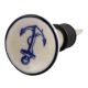 Anchor Blue Flat Ceramic Wine Stopper