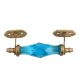 Turquoise Cut Glass Golden Small Door Handle