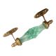 Mint Green Cut Glass Golden Small Wardrobe Handle