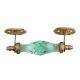 Mint Green Cut Glass Golden Small Wardrobe Handle