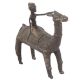 Brass Dokra Work Camel with Rider Statue