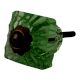 Green Glass Square Cut Cabinet Knob Online
