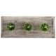 Olive Green Interior Cut Glass Wooden Hooks