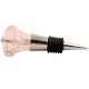 Pink Glass Square Cut Wine Stopper