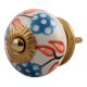 Orange Leaf Flower Ceramic Cabinet Knob Online