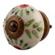 Pea Green Leaf Flower Ceramic Cabinet Knob Online