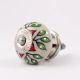 Red Poinsettia Flower Ceramic Drawer Knob Online