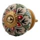 Red Leaf Flower Ceramic Dresser Knob Online