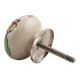 Pea Green Leaf Flower Ceramic Cabinet Knob Online