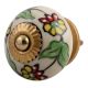 Pea Green Leaf Flower Ceramic Cabinet Knob Online