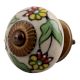 Pea Green Leaf Flower Ceramic Cabinet Knob Online