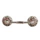 Red Leaf Flower Ceramic Bridge Handle