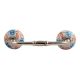 Orange Leaf Flower Ceramic Bridge Handle