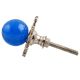 Navy Blue Round Glass and Metal Dresser Knobs Online
