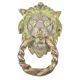Lion Head Brass Painted Patina Towel Ring/Door Knocker