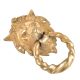 Golden Brass Lion Head Towel Ring /Door Knocker