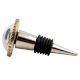 Clear Wheel Glass And Metal Wine Stopper