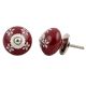 Maroon Flower Knob