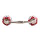 Red Flower Ceramic Bridge Handle