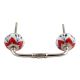Red Flower Ceramic Bridge Handle