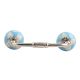 Turquoise Etched Ceramic Bridge Handle