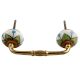 Green Clove Flower Ceramic Bridge Handle