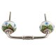 Green Clove Flower Ceramic Bridge Handle