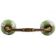 Pea Green Leaf Ceramic Bridge Handle
