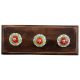 Green Clove Flower Ceramic Wooden Hooks