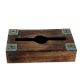 Wooden Rusted Look Handcrafted Tissue Box