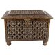 Handcrafted Carved Mango Wood Chest With Latch