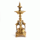 Brass Peacock Figurine Tall Oil Lamp
