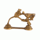 Brass Nandi Figurine on Oil Lamp with Stand