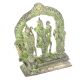 Brass Patina Ram Darbar Statue with Ram, Sita, Laxman & Hanuman