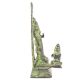 Brass Patina Ram Darbar Statue with Ram, Sita, Laxman & Hanuman