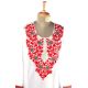 White Cotton kurti With Red Kashmiri Embroidery